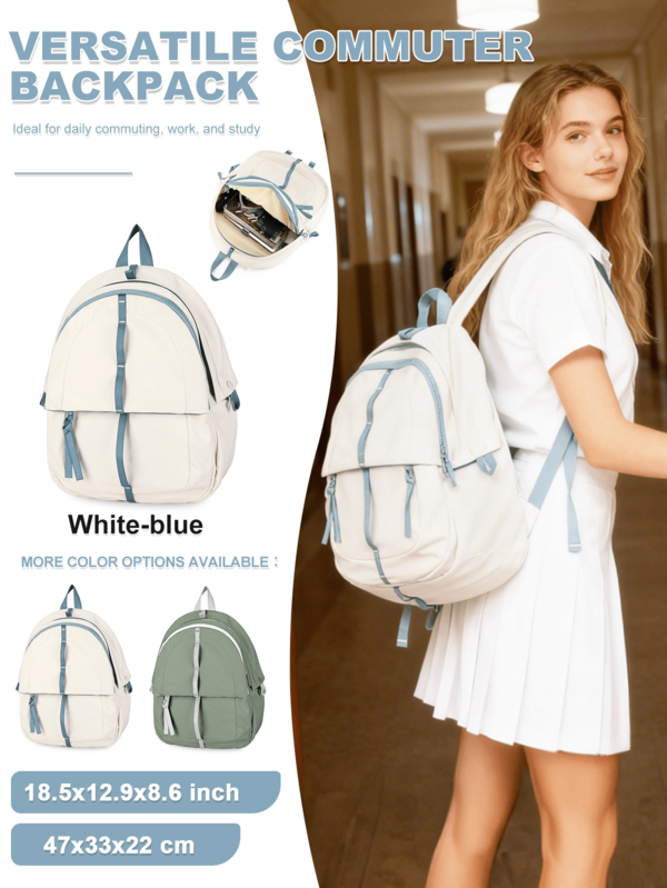 Modische Rucksäcke für Mädchen und Jungen, schöne und leichte Reiserucksäcke, einfache und niedliche Damenrucksäcke, wasserdichte Rucksäcke für Universität, Oberschule und Mittelschule, wasserdichte Nylon-Universitätsreiserucksäcke, geeignet für Reisen, Camping, Schule, Arbeit und Pendeln, lässige Computerrucksäcke für Mädchen, atmungsaktive Mehrtaschenlösungen und multifunktionale Pendlerrucksäcke für den täglichen Gebrauch.