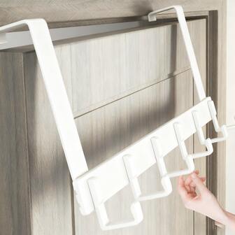 1pc Tall Over The Door Hanger With Hook, Easy To Install, No Need To Punch Holes Hanging Metal Over The Door Hanger, For Hats, Keys, Home Space Saving Storage, For Entrance, Bathroom, Bedroom, Home, Dormitory,His Comments, Hanging His Bag, Hangers, Interests, Relationships, Wall Shelves, Wall Hangers, Adhesives, Door Hooks, Wall Stickers, Comments