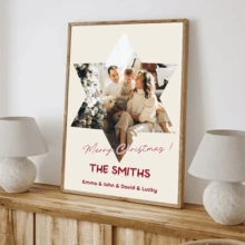 1pc Customizable Unframed Canvas Poster, Hexagram Custom Print Your Photos Pictures Wall Decorations, Couple & Lovers Picture, Perfect Gift For Weddings, Anniversary, Valentine's Day, Christmas, New Year Home Decor