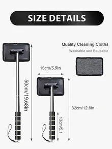 Windshield Cleaning Tools - Ultra-Fine Microfiber Cloth Car Glass Cleaning Brush - Detachable Handle, Car Windshield Squeegee, Interior Accessories, Car Cleaning Kit, Car Glass Cleaner, Windshield Cleaner. Auto Parts, Auto Accessories, Car Essentials, Automotive Supplies - Multicolor - View 5