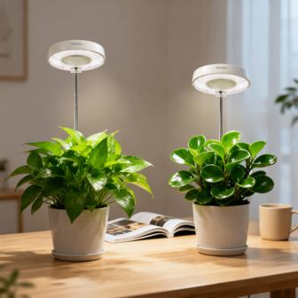 2pcs LED Grow Light With Full Spectrum, 3/6/9 Hour Auto-Off Timer & Adjustable Brightness, Height Adjustable Plant Lamp For Desktop Gardens, Office Succulents, And Indoor Herb Pots. 2pcs