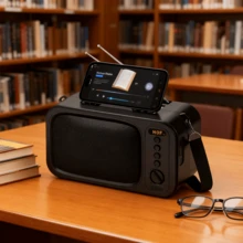 bocina radio portátil AM/FM/SW: con carga solar,con Altavoz y Conector para Auriculares, Ideal para Interiores, Exteriores y Emergencias USB/TF/FM/BT/TWS multifunción recargable exteriores camping música viajes energía alternativa batería larga duración sonido potente - Azul - Ver 4