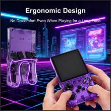 GAMINJA ANS13 Handheld Video Game Console, 3500mAh Battery Capacity, Linux OS, 4-Inch IPS Screen, 720*720 Resolution, Portable Handheld Game Player, 64GB Storage, Pre-Loaded With 15,000+ Games, Supports Multiple Emulators, Multiplayer Connectivity - Multicolor - View 6