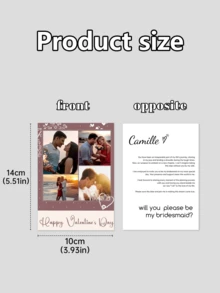 1pc Customized Spring/Valentine's Day Photo Card, "I Love You" Photo Card | Valentine's Day Card | Personalized Card, Couple Gift, Anniversary Card, Gift For Her