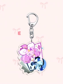 1个动漫亚克力钥匙扣，主题为《跑跑姜饼人》和《饼干王国》，动漫图案，可作为包包挂饰、趣味饰品和粉丝礼物。非常适合送给男朋友、女朋友、家人、老师，也可作为派对礼物或饼干罐主题手机装饰。也可作为包包挂饰、汽车饰品或送给姐妹的礼物。 - 彩色 - 查看 15