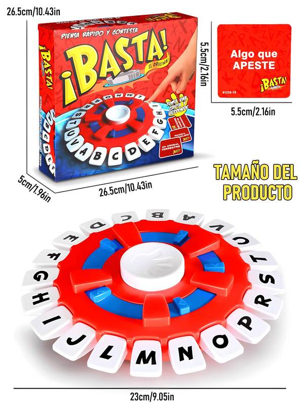 Nuotongqu Juego de mesa de pensamiento rápido "BASTA" de - Juego de mesa digital excelente para fiestas de vacaciones, reuniones familiares y suministros para juegos Juego de regalo de Navidad