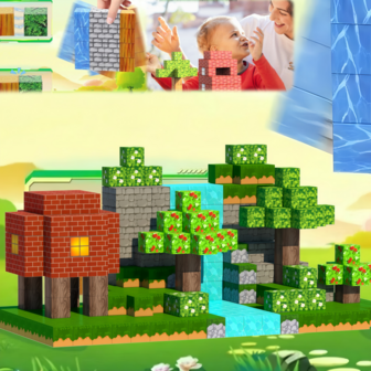 3D Magnetic Building Blocks,Magnetic Cube Stacking Toy, STEM Montessori Sensory Toys For Boys Girls Age 3+ ,Construction DIY Model Children Sensory Educational Magnet Creative Toy, Holidays Birthday Gifts With Box