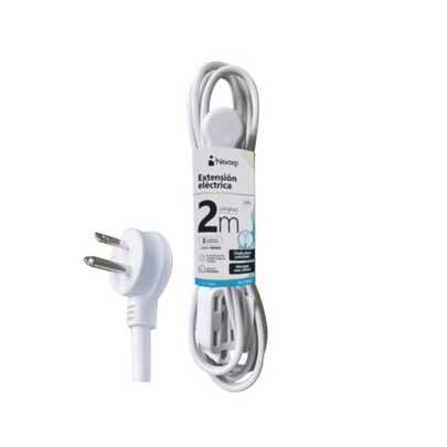 Extensión eléctrica Nextep para casa y oficina color blanco con clavija plana, práctica y funcional para conectar diversos dispositivos electrónicos y electrodomésticos de manera sencilla y ordenada, ideal para espacios reducidos o lugares donde requieres mantener los cables discretos y organizados. Su diseño con clavija plana facilita la instalación en enchufes ubicados detrás de muebles o en áreas de difícil acceso, optimizando el espacio y evitando que el cableado sobresalga. Fabricada con materiales resistentes y de calidad, esta extensión eléctrica brinda un desempeño confiable para uso diario en entornos domésticos, escolares o laborales. Su tono blanco combina fácilmente con cualquier decoración, ofreciendo un estilo limpio y discreto que se adapta a diferentes ambientes. Perfecta para escritorios, salas, recámaras, oficinas o áreas de entretenimiento donde se necesita mayor comodidad y organización al conectar aparatos eléctricos.