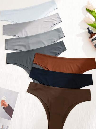 Kit 6 Calcinhas Sem Costura Lingerie Feminina para Mulheres