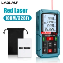L.A.OL.A.U 1pc Digital Laser Rangefinder, Laser Distance Meter, Tape Measure Tools,99 Groups Data Storage, Pythagorean Lll, Timer Function, Waterproof, Includes Carrying Bag - Dusty Blue - View 12