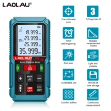 L.A.OL.A.U 1pc Digital Laser Rangefinder, Laser Distance Meter, Tape Measure Tools,99 Groups Data Storage, Pythagorean Lll, Timer Function, Waterproof, Includes Carrying Bag - Dusty Blue - View 8