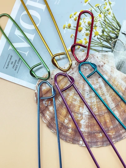 6pcs Metal Knitting Needle Holders, Aluminum Knitting Needle Markers Assist Clips, Suitable For DIY Knitting Sweater, Gloves, Crochet Handcraft Projects (6 Sizes Available)