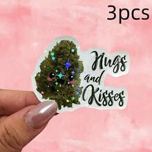 1 cái/3 cái Hình dán vinyl "Nugs And Kisses", Decal chống nước, Hình dán xe hơi, ván trượt, Hình dán chơi chữ vui nhộn, Thích hợp cho máy tính xách tay, bình nước, Hình dạng bất đối xứng, Bề mặt mờ, Dùng một lần, Tự dính, Đồ dùng làm sổ lưu niệm, Hình dán vui nhộn, Hình dán máy tính xách tay, Hình dán điện thoại Kindle - Nhiều màu - Xem 11