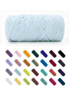 Hilo de camiseta premium - 200g/Pc Hilo elástico de alta calidad, hilo de poliéster suave y elástico para proyectos de ganchillo vibrantes, ideal para decoración del hogar, manualidades DIY como tejido DIY, proyectos de ganchillo, bolsos tejidos a mano, cestas, mantas, alfombras, zapatos, pantuflas, cojines y muñecas, hilo multicolor | Hilo de poliéster | Hilo acrílico | Accesorios de punto