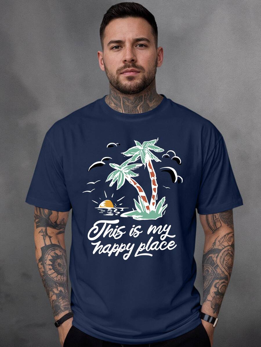 Men T-Shirts - Màu xanh hải quân - Xem 1