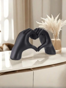 1 pezzo Decorazione a forma di gesto della mano, statua moderna a forma di dita a forma di cuore, scultura artistica fatta a mano per la decorazione domestica, decorazione creativa per tavolo da pranzo domestico, decorazione bohémien per matrimoni