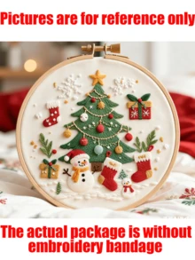 1/3 pièces Nouvelle série de motifs de Noël de haute qualité, Kits de broderie de Noël pour adultes, Kits de point de croix pour débutants, Kit de broderie pour débutants, Convient pour les décorations de Noël, les ornements de sapin de Noël, la décoration de la maison, Thanksgiving, la fête des récoltes, les décorations d'hiver, les cadeaux de vacances (10 styles disponibles, un style que vous aimerez)