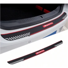 35.43*2.76 pulgadas Pegatina protectora de umbral de PVC antiarañazos y antichoques para el interior del automóvil, protector de parachoques trasero de automóvil, almohadilla protectora de goma antiarañazos/antideslizante universal para el maletero y la puerta para la mayoría de los automóviles, accesorios de automóvil para hombres y mujeres (Negro/Deportivo) - Multicolor - Ver 1