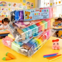 12/24 st lufttorkande lera med 24 färger, ultralätt modelleringslera, magiskt lerset med konstverktyg - perfekt för födelsedagar, julklappar och julklappar