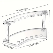 1/3/6pcs Plastic Pen Holder, 6-Slot Pen Display Stand, For Ballpoint Pens, Markers, Fountain Pens, Eyebrow Pencils, Makeup Brushes, Home/Office/Store Storage Organizer, Transparent Craft Display Rack, Desktop Display Stand, Portable Office & Home Storage Solution, Office Supplies & Accessories, Back To School Gift, Desk Organizer, Cosmetic Organizer, Best Gift For Coworkers, Classmates, Teachers, Friends, Relatives - Multicolor - View 2