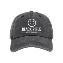 Dad Hat, Black Rifle Coffee Company Print, Washed Cotton, Vintage Retro Style, Adjustable Breathable, Fall Accessories, Unisex - màu đen - Xem 9