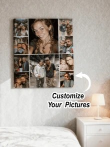 定制帆布画 - 个性化照片海报，适用于客厅、卧室、厨房装饰 - 送给朋友、家人和情侣的完美礼物 - 生日、宠物和节日的理想之选 - 彩色 - 查看 5