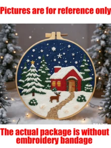 1/3 pièces Nouvelle série de motifs de Noël de haute qualité, Kits de broderie de Noël pour adultes, Kits de point de croix pour débutants, Kit de broderie pour débutants, Convient pour les décorations de Noël, les ornements de sapin de Noël, la décoration de la maison, Thanksgiving, la fête des récoltes, les décorations d'hiver, les cadeaux de vacances (10 styles disponibles, un style que vous aimerez)