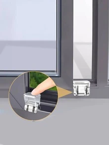 6pcs/Set Protection Window Locks, Avoid Punching And Anti-Pinch, Adjustable Door And Window Sliding Limiters, Easy To Install, No Drilling Required, Structure, Outdoor Door Window Locks