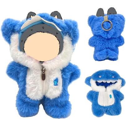 For Labubu Doll Clothing, Cute Q-Version Doll Accessories Suitable For 5.91-6.69 Inches, Adorable Animal Clothing, For Interactive Gifts, Holiday Christmas Gift Doll Clothing (Only The Clothes / Excluding The Doll / Excluding The Hanging Ring)