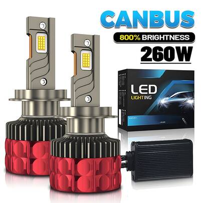 HYNBYZJ 2 piezas Bombillas LED Canbus para faros de coche H7 H4 con chips CSP 9054, H1 H9 H11 HB3 9005 9006 HB4 9012 HIR2, luz de carretera y antiniebla LED para automóvil 6000K