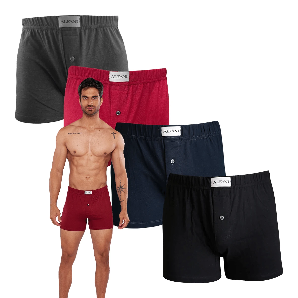 Men Trunks - Rot - Übersicht 1