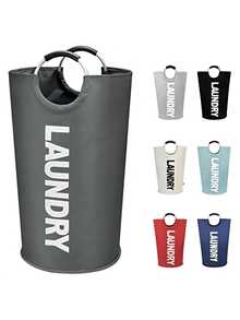 1个92升大容量黑色可折叠洗衣篮，空间宽敞，防水，可搭配内衬使用，轻便易携，可折叠，独立式高款衣物收纳篮，适用于浴室、卧室、宿舍、公寓等场所，节省空间，带提手，方便携带，透气网眼设计，速干，多房间收纳整理篮，可存放床单、玩具、毛巾、被褥等，是万圣节、感恩节、圣诞节、居家、招待客人和旅行的理想节日礼物。 - 彩色 - 查看 16