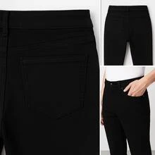 Plain Denim Pants - Black - View 4