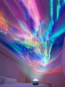 LED Water Wave/Aurora Projection Night Light, USB Powered With Remote Control, RGB Water Wave Effect, Perfect For Bedroom, Party, Travel And Home Decor - Multi-color light - View 5