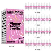 SOLONG TATTOO Tattoo Cartridges Needles 40Pcs #12 Standard Curved/Round Magnum M-Taper 7RM 9RM 11RM 13RM 15RM Finger Ledge Cartridges