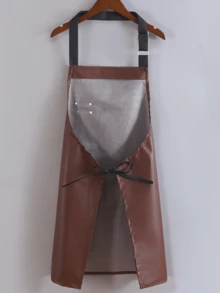 防水围裙带口袋防油围裙可调节围裙不带手臂围裙厨房围裙男女适用洗碗狗狗美容园艺清洁鱼屠夫烧烤绘画手工制作户外烹饪厨房必需品 - 彩色 - 查看 8