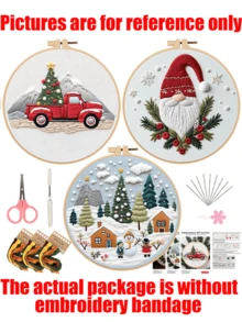 1/3 pièces Nouvelle série de motifs de Noël de haute qualité, Kits de broderie de Noël pour adultes, Kits de point de croix pour débutants, Kit de broderie pour débutants, Convient pour les décorations de Noël, les ornements de sapin de Noël, la décoration de la maison, Thanksgiving, la fête des récoltes, les décorations d'hiver, les cadeaux de vacances (10 styles disponibles, un style que vous aimerez)