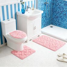Juego de alfombras de baño - Beis - Ver 3