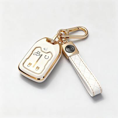 Key Fob Shell Case For Chevy Silverad O 2022 2021 2020 2019 And GMC Sierra 1500 2500HD 3500HD 5 Button Keyless Entry Remote Control Smart Car Key Fob Cover