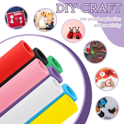 20-Pack Premium EVA Foam Sheets - 2mm Thick Multicolored Foam Boards For DIY Crafts, Odor Notice - A4 Size Craft Foam Paper