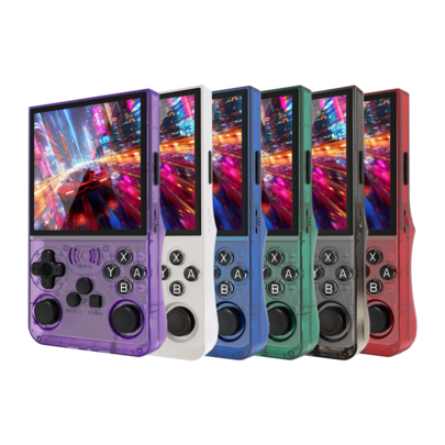 GAMINJA GAMINJA ANS13 Handheld Video Game Console, 3500mAh Battery Capacity, Linux OS, 4-Inch IPS Screen, 720*720 Resolution, Portable Handheld Game Player, 64GB Storage, Pre-Loaded With 15,000+ Games, Supports Multiple Emulators, Multiplayer Connectivity