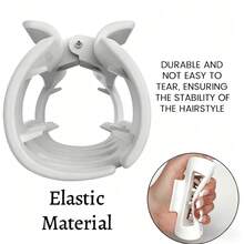 5.12-Inch Rubber Claw Clip, Soft & Cozy Clip, Non-Slip Round Cloud Claw Clips, Squishy Flexible Plastic Hair Clips For Women, Unsnappable Design For Thick Or Fine Hair, Strong Hold With All-Day Comfort - trắng - Xem 6
