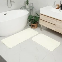 Kynley Tapete de banho antiderrapante, tapete felpudo, multifuncional, tapete para banheiro, cozinha, portas de entrada, corredor, quarto, sala de estar, extra macio, 40x60/50x80/50x120 cm, ✅ Envio para a Espanha em 48/72 horas - Branco cremoso - Ver 4