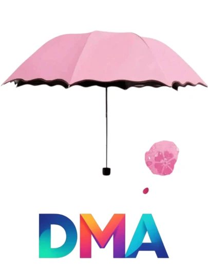 DMA Sombrilla Mágica De Bolsillo Protección Uv Paraguas, Sombrilla que cambia de diseño con el agua, Portátil, Plegable, Con Funda y Diferentes Colores