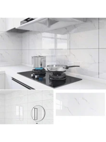 [Autocollants muraux imperméables à motif marbre] 30 pièces Autocollants muraux à motif marbre en mousse épaisse et auto-adhésifs - Papier peint vinyle texturé imperméable et résistant à l'humidité - Installation facile, amovible, design à correspondance droite pour le salon, la cuisine, la salle de bain, la décoration de la maison - Multicolore - Voir 6