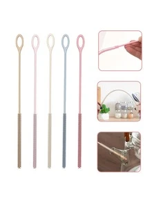 杯子吸管清洁刷，可重复使用吸管清洁器，适用于 40/30/20 盎司玻璃杯，10 毫米直径管道清洁器，适用于水瓶和吸管，适用于户外、露营。厨房清洁工具，缝隙清洁器