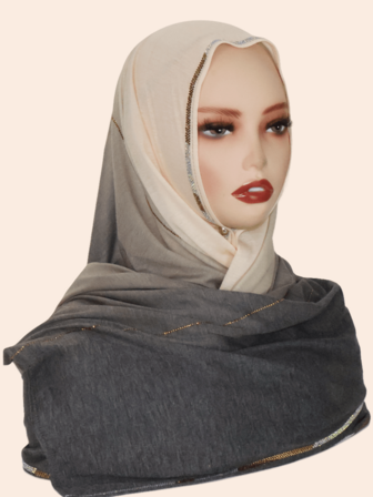 1pc Women's Muslim Hijab, Knitted Elastic Fabric With Diamond Craftsmanship, Modal Material Long Scarf, Malaysian Fashion Headscarf For Dress