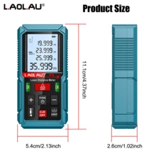 L.A.OL.A.U 1pc Digital Laser Rangefinder, Laser Distance Meter, Tape Measure Tools,99 Groups Data Storage, Pythagorean Lll, Timer Function, Waterproof, Includes Carrying Bag - Dusty Blue - View 9