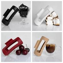 5.12-Inch Rubber Claw Clip, Soft & Cozy Clip, Non-Slip Round Cloud Claw Clips, Squishy Flexible Plastic Hair Clips For Women, Unsnappable Design For Thick Or Fine Hair, Strong Hold With All-Day Comfort - trắng - Xem 5