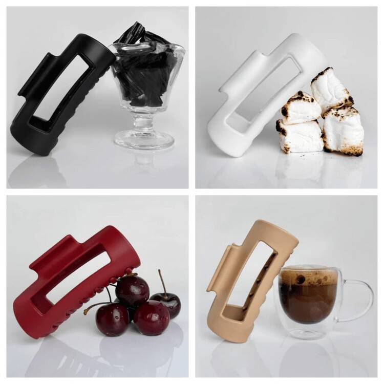 5.12-Inch Rubber Claw Clip, Soft & Cozy Clip, Non-Slip Round Cloud Claw Clips, Squishy Flexible Plastic Hair Clips For Women, Unsnappable Design For Thick Or Fine Hair, Strong Hold With All-Day Comfort - 白色 - 查看 5